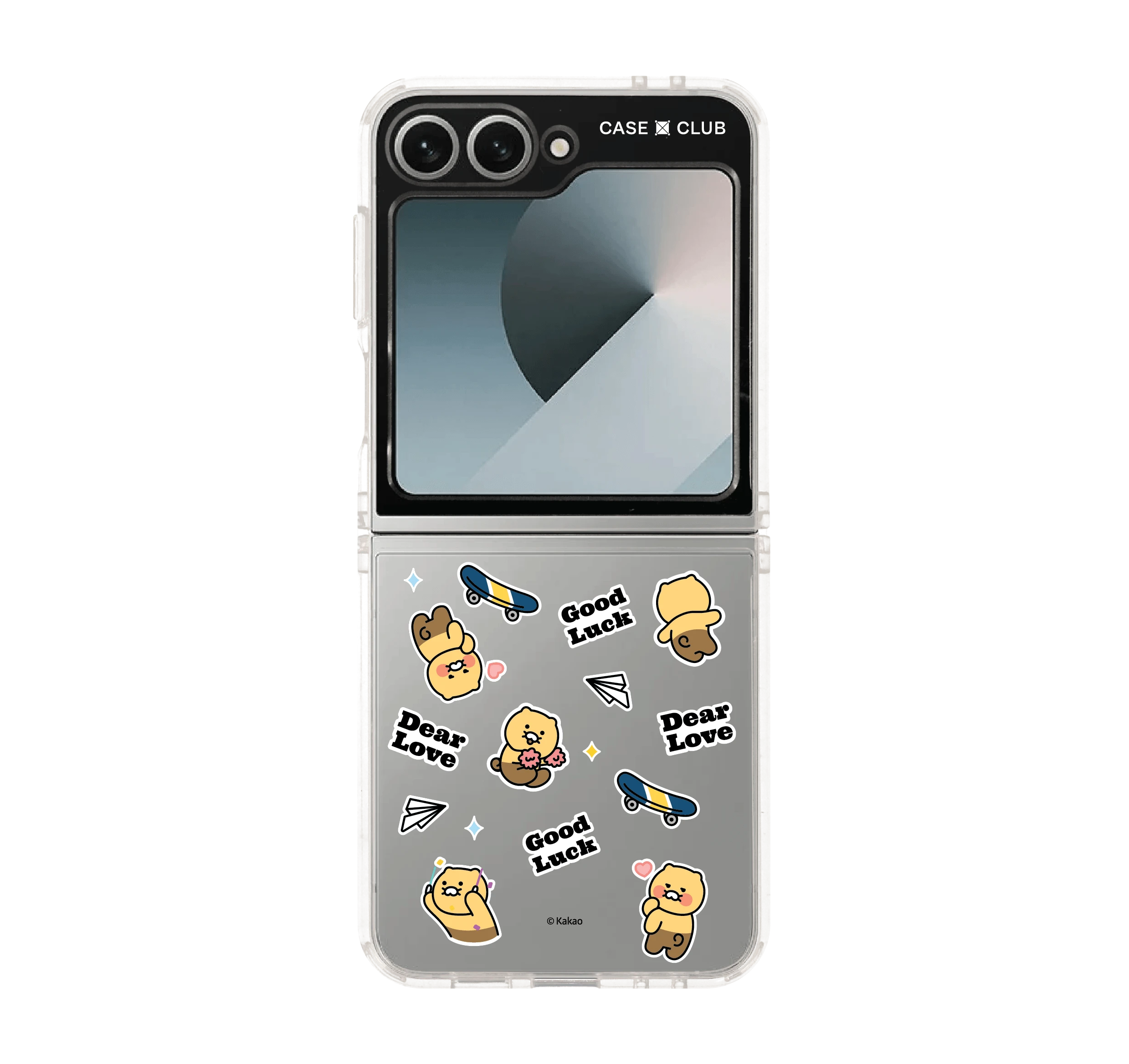เคสใส samsung galaxy z flip 6 kakao quote choonsik sticker